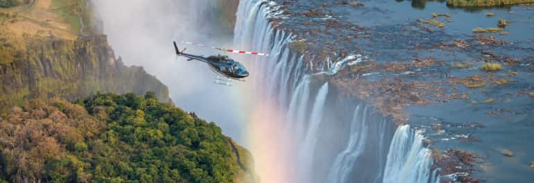 Viktoria Wasserfälle, Helikopter Rundflug, Livingstone Sambia 